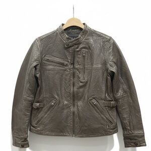 NWT G-Star Raw Havana Leather Biker Jacket Raven Moto Luxe Size L